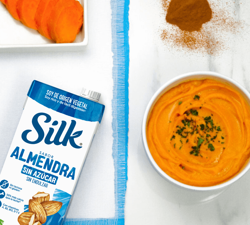 Puré de Camote con Silk® Almendra sin azúcar