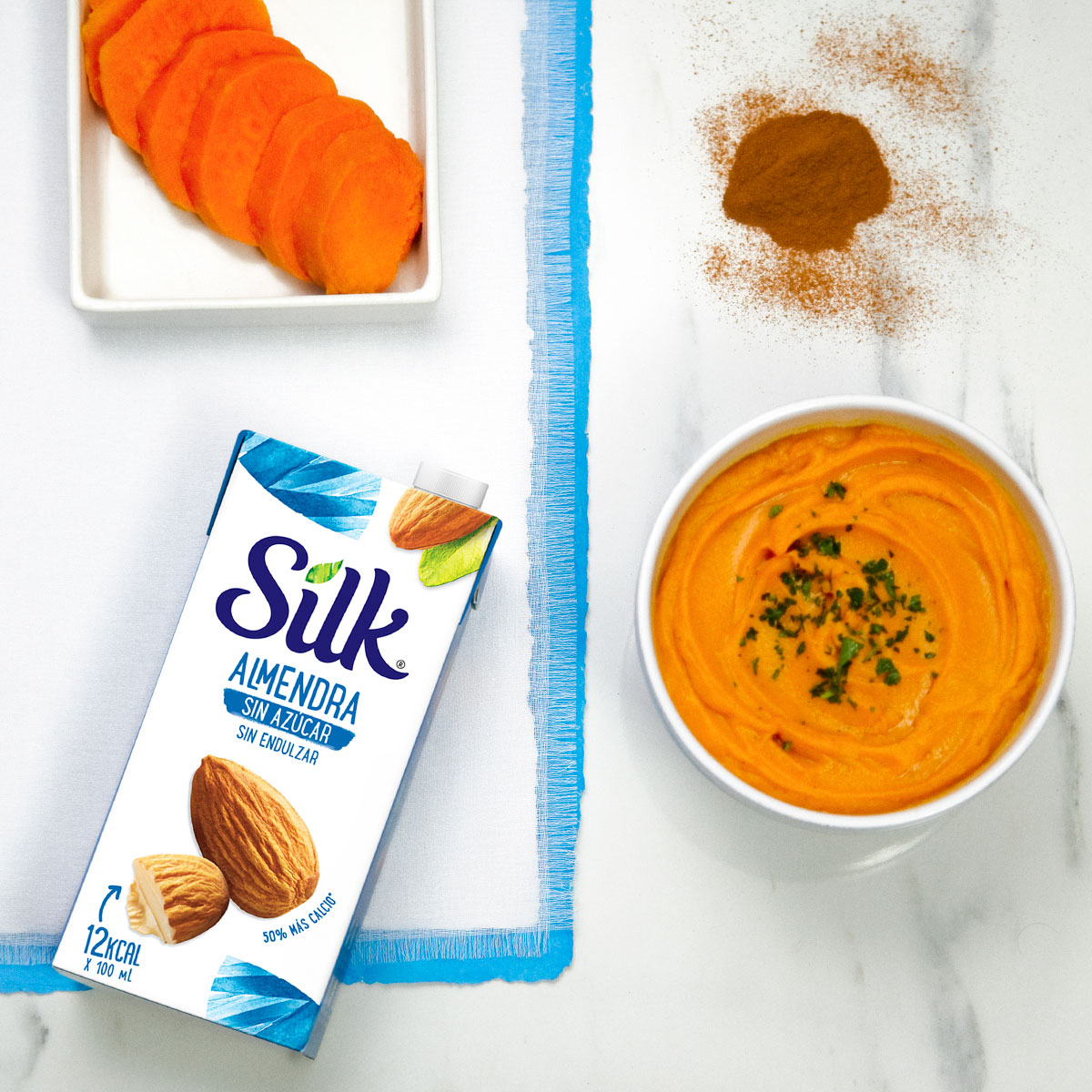 Puré de Camote con Silk® Almendra sin azúcar 3 pure camote